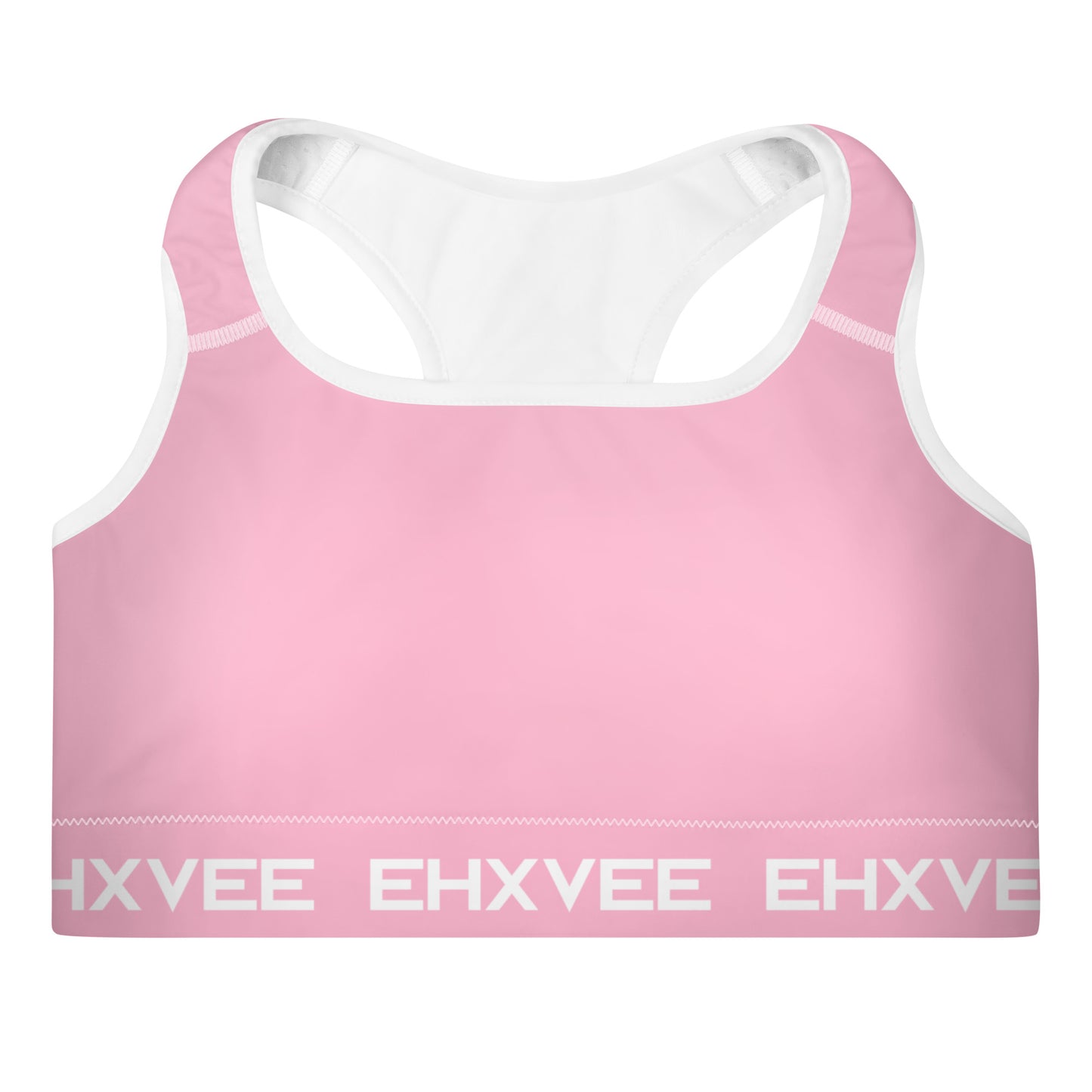 EHXVEE | Sports Bra - Pink & White