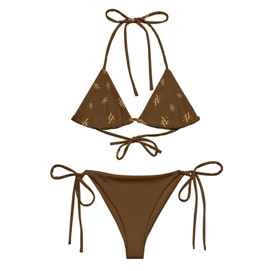 XV Luxury | String Bikini Set - Brown & Gold