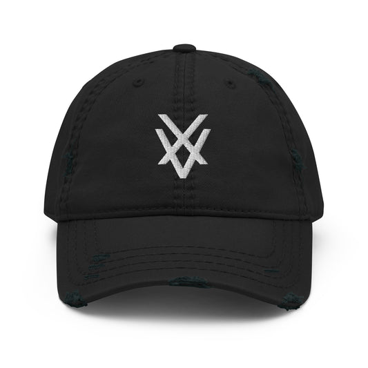 XV | Distressed Hat - Black