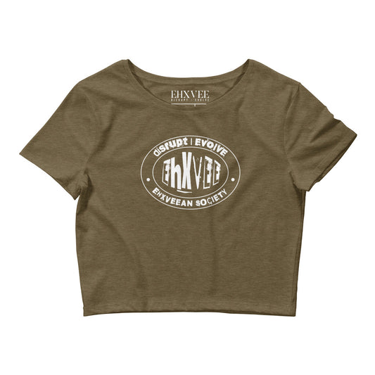 Ehxveean Society Club | Crop Top - Olive